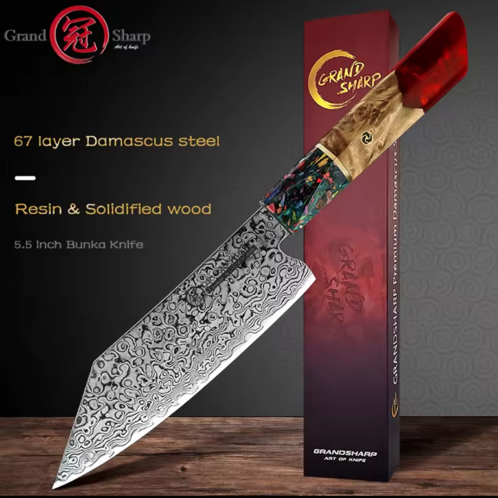 Couteau de Chef en Acier Damas - L'Essentiel du Cuisinier