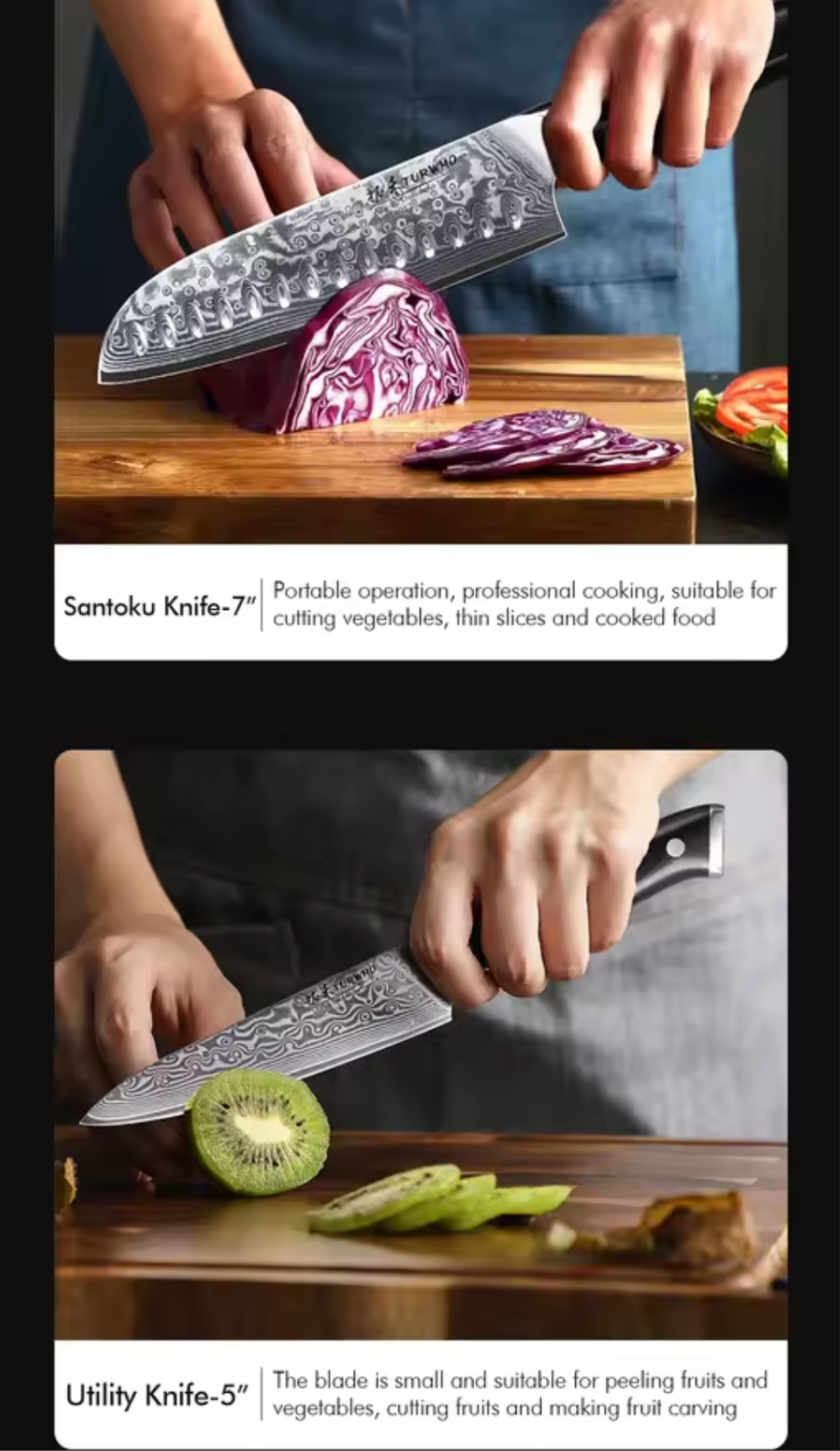 Coffret Couteaux de Chef en Acier Damas - Le Kit Essentiel