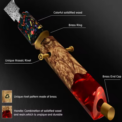 Couteau de Chef en Acier Damas - L'Essentiel du Cuisinier